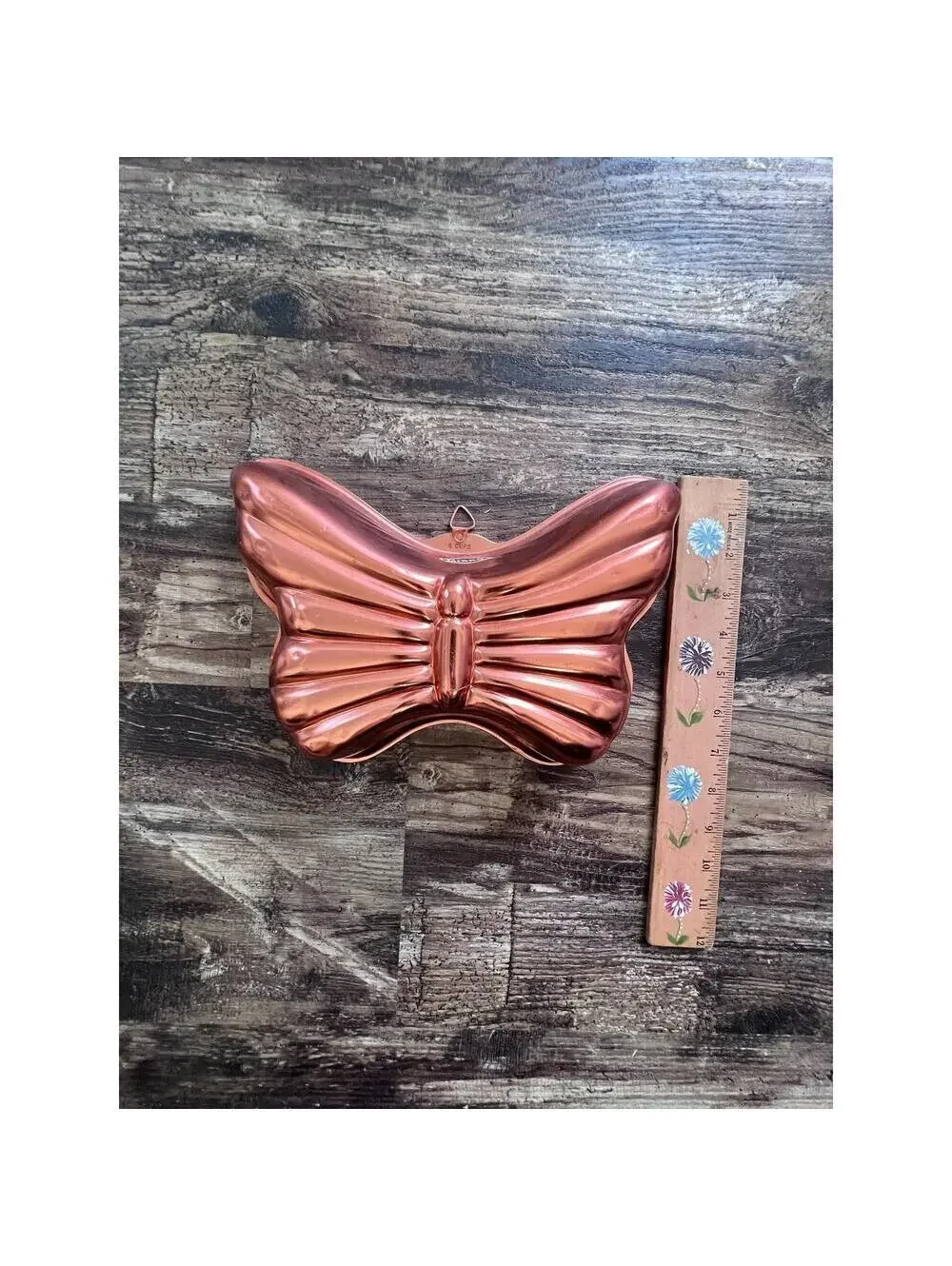 Vintage Mirro Butterfly Mold | Copper-Tone Aluminum Jell-O Pan | MCM Decor